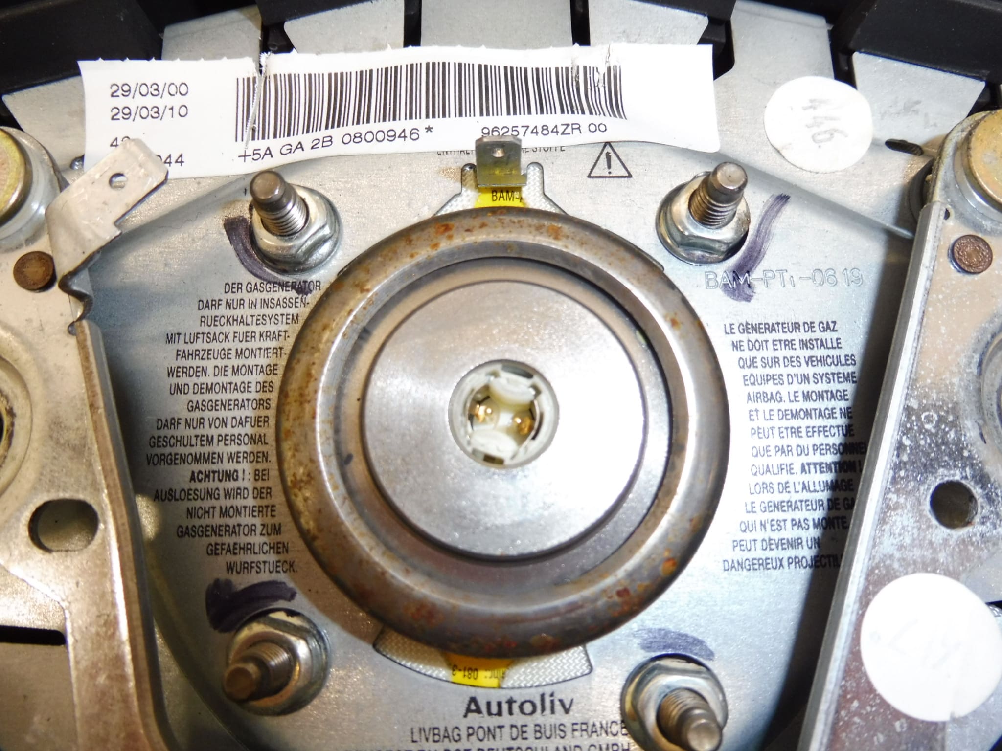 Airbag del conducente - volante Peugeot 206 96257484ZR - immagine 2