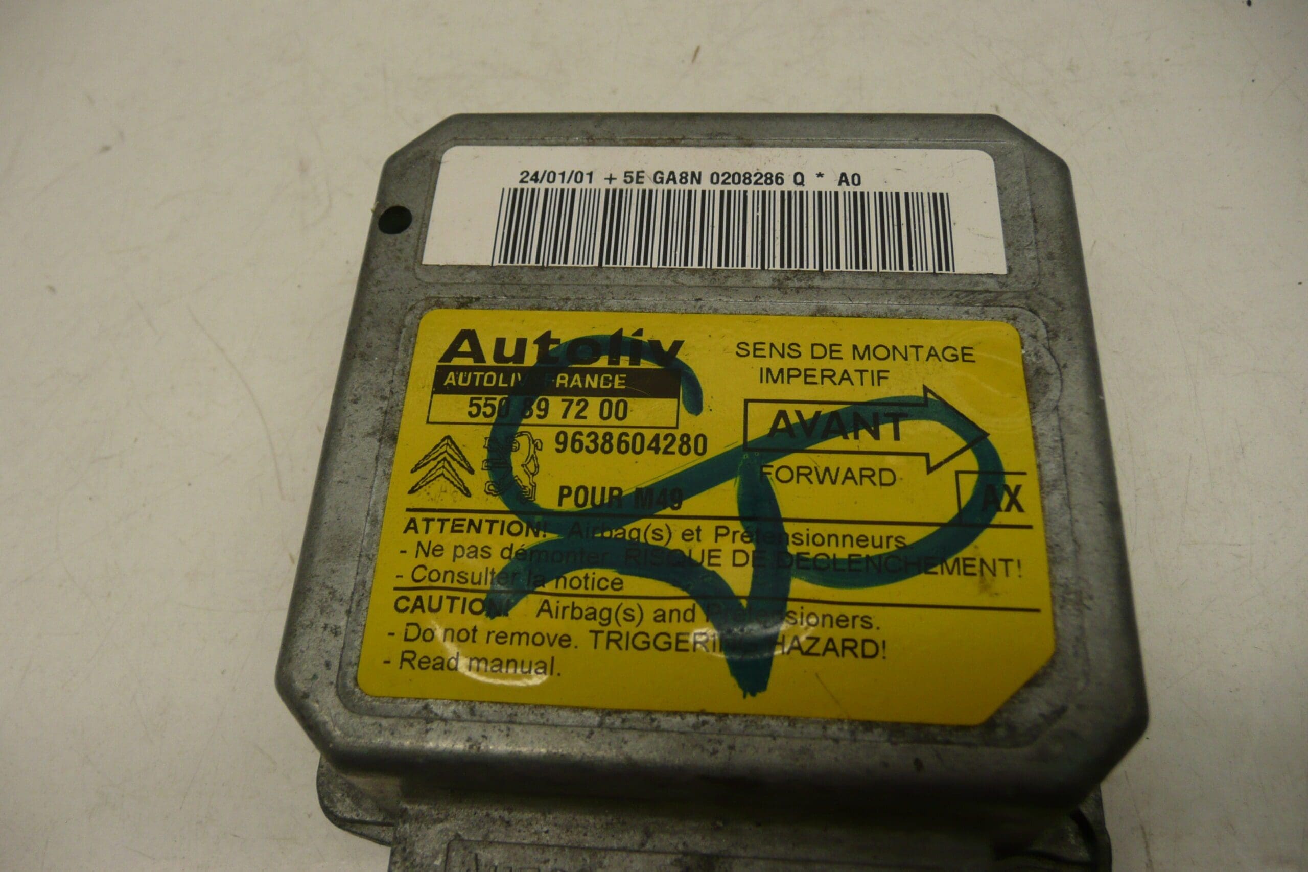 Unità Airbag Citroën Berlingo I 9638604280 - immagine 2