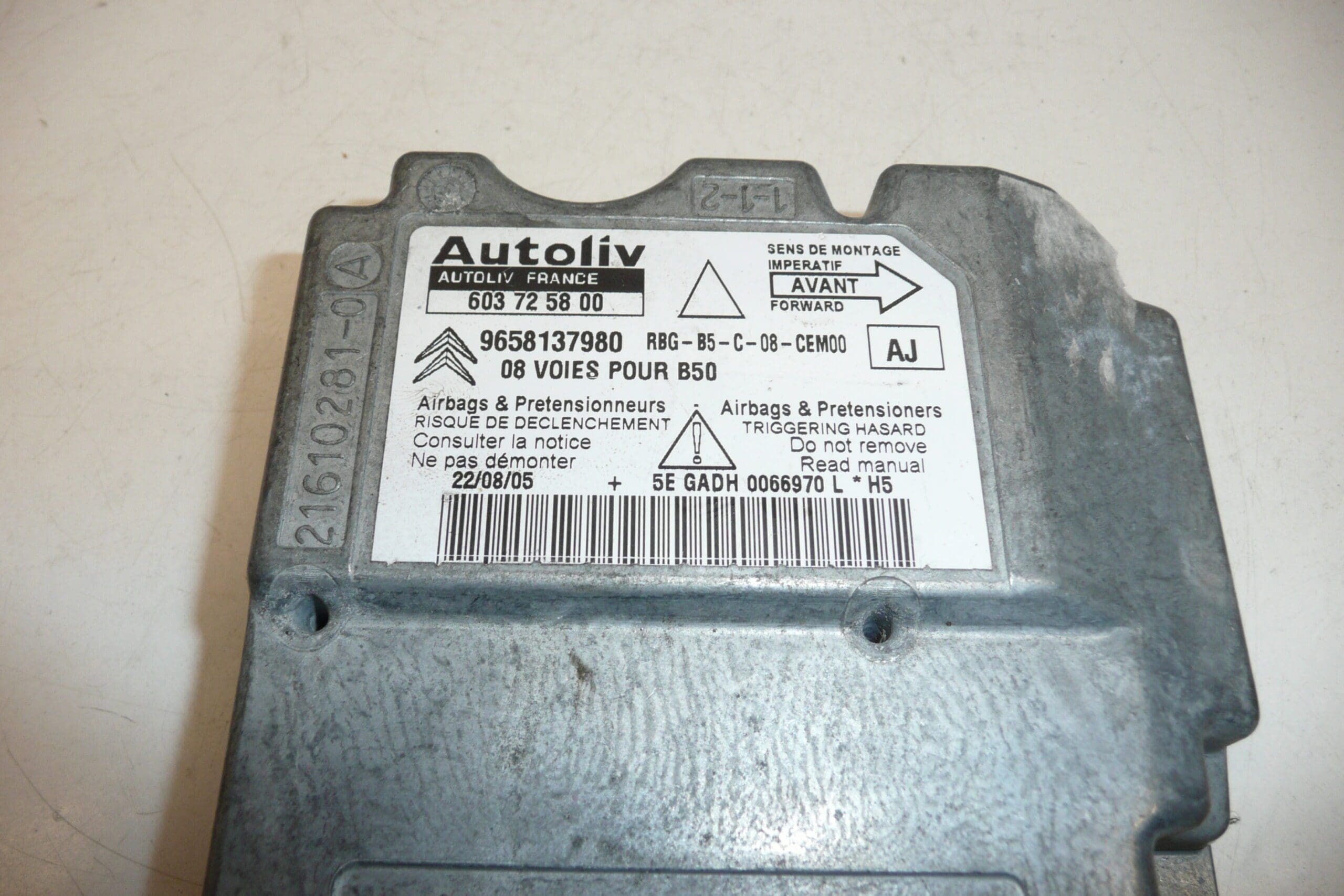 Modulo Airbag Citroën C4 9658137980 - immagine 2