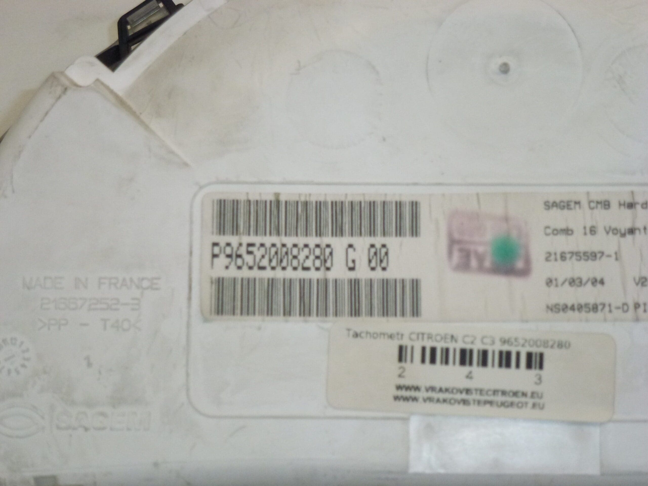 Tachimetro Citroën C2 C3 9652008280 - immagine 2