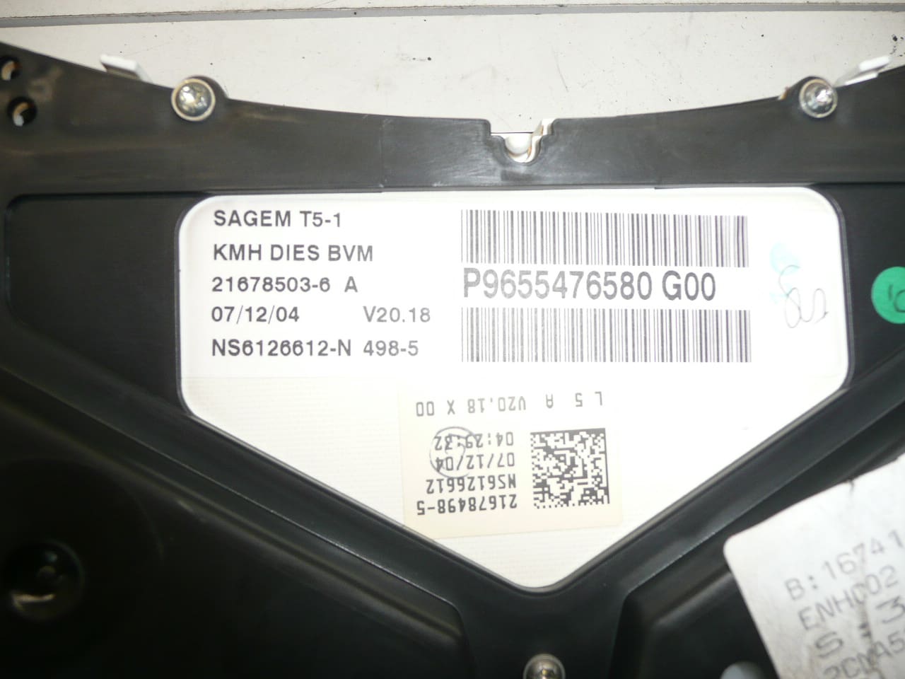 Tachimetro Peugeot 307 198.000 km 9655476580 G00 - immagine 2