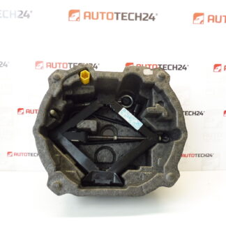 Set attrezzi leva, chiave per ruote, occhiello di traino Peugeot 407 672599 6736C1 674414
