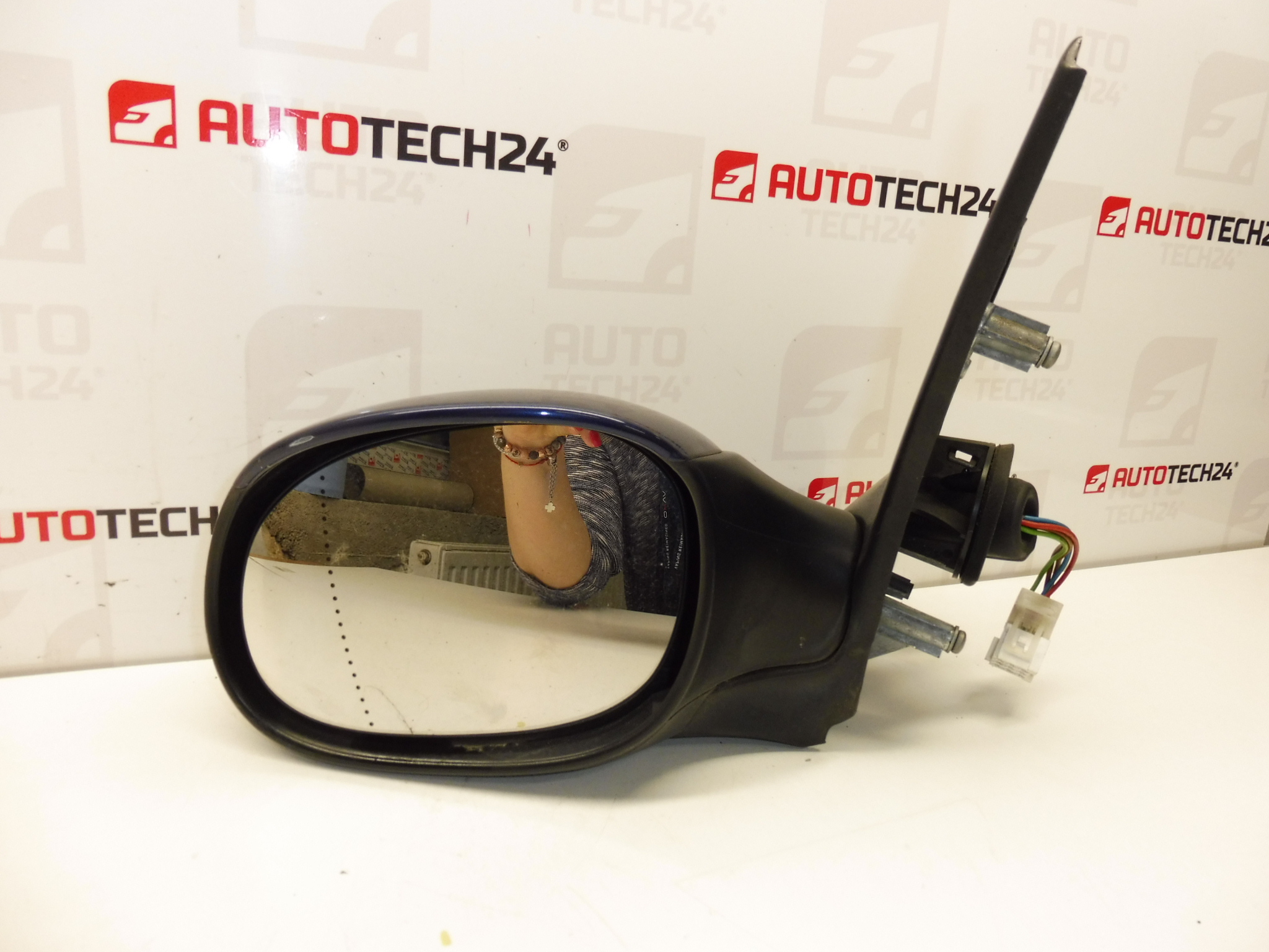 Specchietto retrovisore sinistro blu EGE Peugeot 206 8153KQ